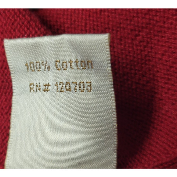 Vintage 90's Baxter & Wells Embroidered Snowflake Cardigan Sweater Womens L Red - Picture 9 of 12